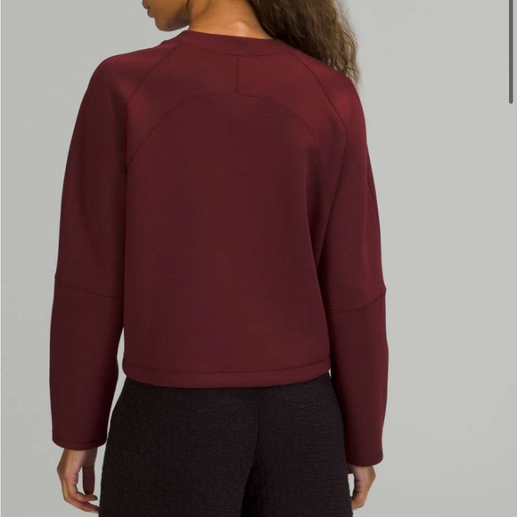 ❤️LULULEMON AIR WRAP CROPPED CREW *MODAL-RED MERLOT-12-NWOT❤️ - Picture 4 of 16